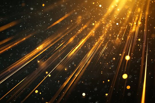 Golden rays burst forth, illuminating a dark background