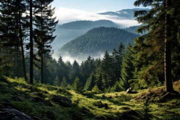Landscape forest wilderness vegetation.