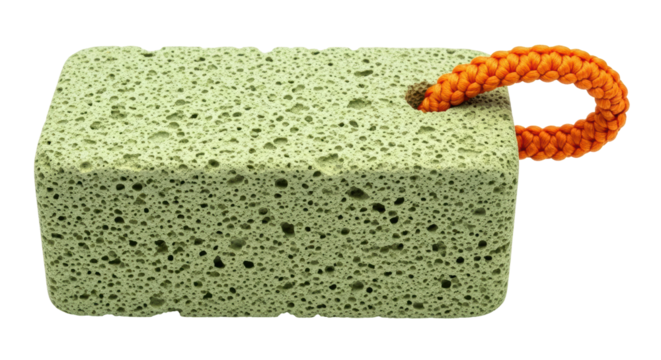 Isolated Pumice Stone with Rope
