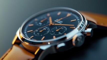 Elegant close-up of a classic analog watch display showcasing refined craftsmanship and luxury design in a minimalistic setting