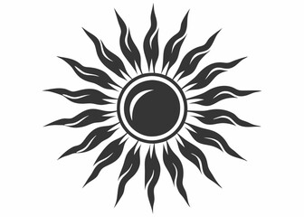 Sun icon. Simple flat style. Nature logo, contemporary, sunset, summer concept Vector illustration