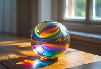 glass ball on the table