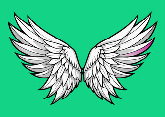 Obraz premium Abstract image of black wings Minimalist concept vector illustration