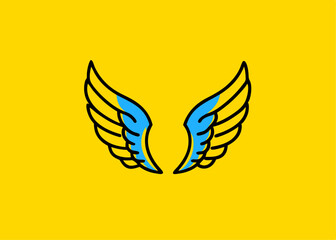 Obraz premium Realistic wings on transparent background