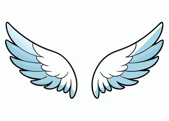 Obraz premium Angel wings isolated on white background