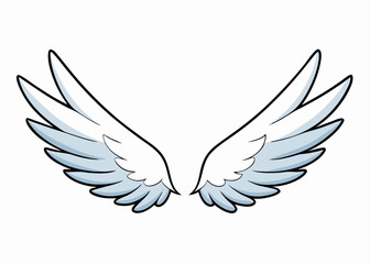 Obraz premium Angel wings isolated on white background