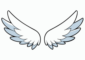 Angel wings isolated on white background