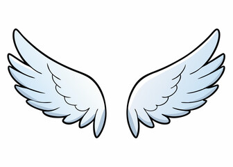 Obraz premium Angel wings isolated on white background