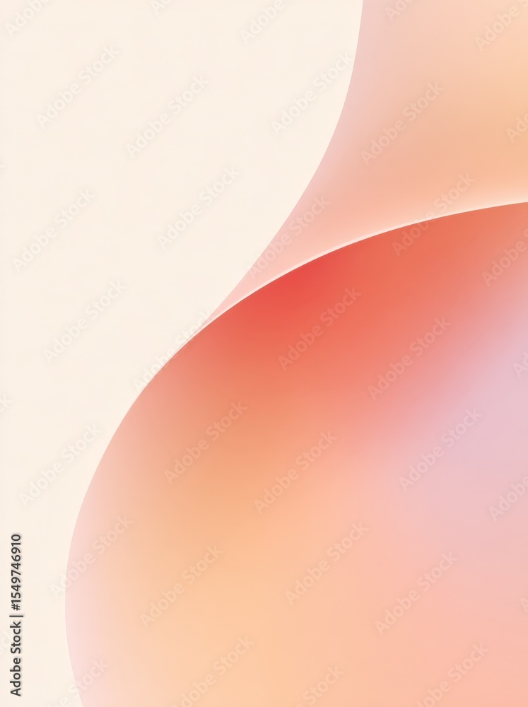 Poster Abstract Minimalist Gradient Colors with Soft Curves and Blurred Background for Modern Design and Artistic Creative Visualization