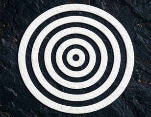 Concentric Circles Design On Dark Stone Background