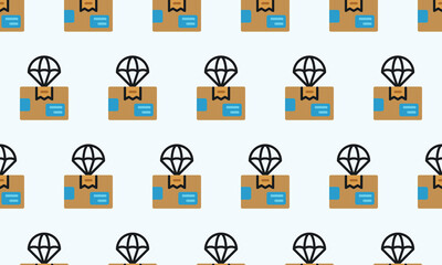 Parachute Delivery Box Background