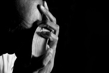 man praying to God Caribbean man praying with background stock image stock photo	