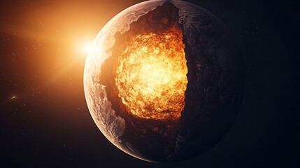 Split Earth in space