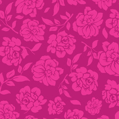 Flowers have organic shape with seamless background. Simple abstract floral pattern. Modern printing. Ideal for textile design, wallpaper, cards, posters and decoration.