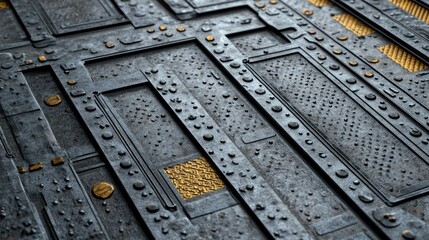 Futuristic metal panels