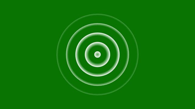 Radio waves animation .on the green screen .