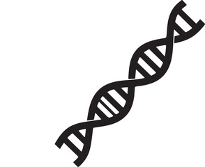 DNA helix silhouette vector for biotech branding and design