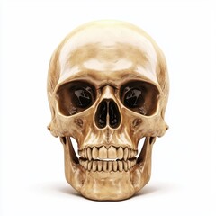 Obraz premium Detailed human skull isolated on white background