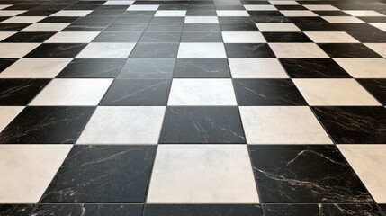 Fototapeta premium Checkered floor tiles