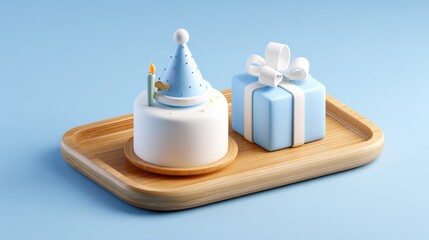 Birthday Gift and Cake for Celebration