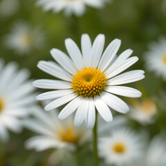 Fototapeta premium Close-up of a wild daisy in a field