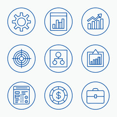 business and finance icon set