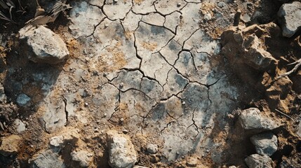 Fototapeta premium Dry cracked earth
