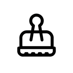 Obraz premium Black Paintbrush Icon for Painting on White