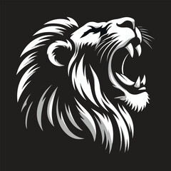 a single Lion silhouette vector