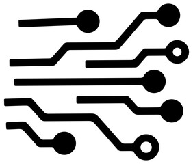 Circuit board, circuit, schematic and circuitry. Electronics, pcb, chip and microcontroller, illustration