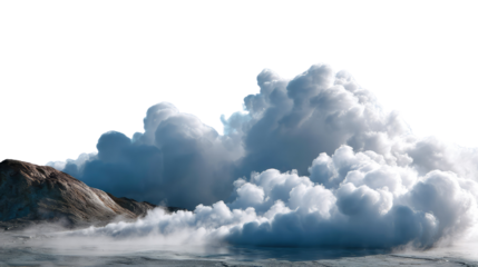 Celestial Symphony: A captivating vista unfolds, where ethereal clouds cascade over a majestic mountain range, presenting a scene of awe and serenity, a breathtaking panorama.