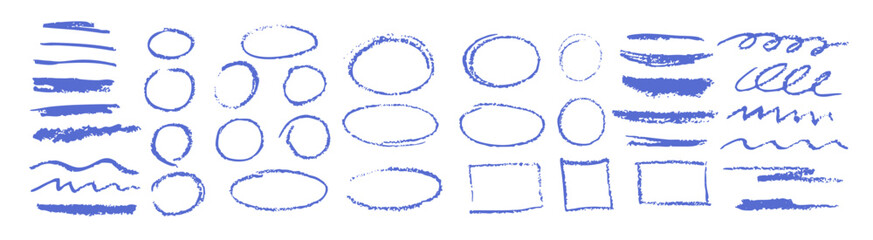 A collection of sketchy circles and lines for document annotation and creative emphasis.