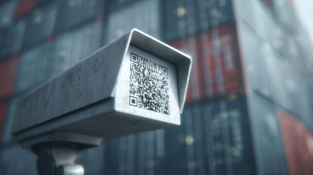 Abstract Digital QR Code with Cityscape Overlay - Free Stock Photo ...
