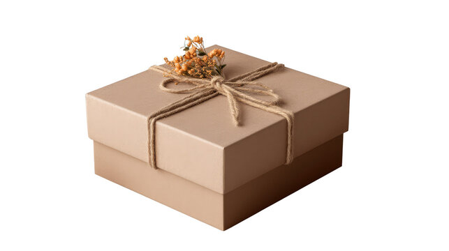 Gift of Elegance: A beautifully presented gift box, adorned with a delicate bow and a touch of nature, symbolizing thoughtfulness and anticipation.