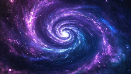 Spiral galaxy swirling in vibrant cosmic hues