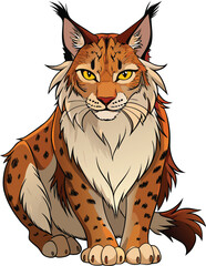 Detailed Lynx Portrait Vector

