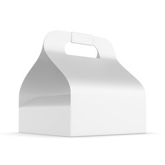 Blank cake paper box packaging 3d illustration.