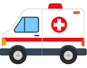 Cartoon ambulance vehicle vector illustration clip