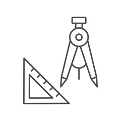 Drafting Scale thinline icon , vector, pixel perfect, illustrator file 
