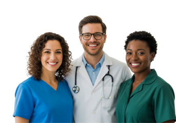 smiling medical team