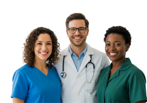 smiling medical team