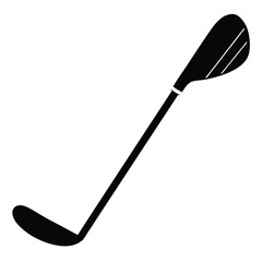 Simple black golf club vector icon, perfect for sports, leisure, golf tournament, hobby, and active lifestyle themed designs