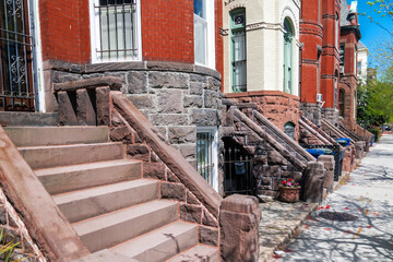 Washington DC Heritage Homes. Vintage architecture and colorful doors on Capitol Hill.
