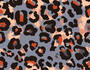 Grunge Macro Elements Jaguar Animal Skin Furry Vector Art Hand drawn, Leopard, Cheetah Skin Abstract shapes, vivid bright colors, trendy suitable for print on surface all over print seamless pattern 
