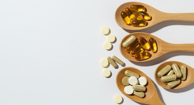 Natural Supplements Vitamins, Minerals, and Herbal Capsules for Health