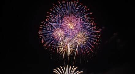 Explosions of Light Night Fireworks Spectacular Celebrating Event Festive New