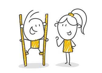 Strichfiguren / Strichm&auml;nnchen: Augenh&ouml;he. (Nr. 878)