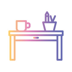 Paint Table Color gradient illustration vector icon which can easily modify or edit 
