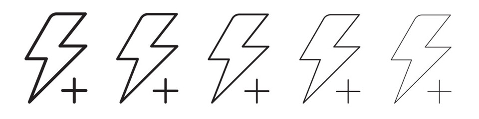 Add bolt icon vector illustration isolated