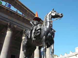 statue with cone